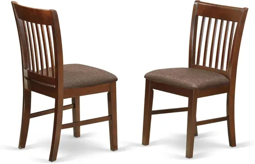 Miniatura 8 de East West Furniture NFC-OAK-C Norfolk - Juego de 2 sillas de comedor de cocina tapizadas de tela de lino, color roble Nfc-roble-c