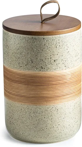 Miniatura 20 de Miamolo Tarro pequeño de cerámica con tapa, recipiente de café, recipiente de café, tarros de almacenamiento de alimentos para bolsa de té