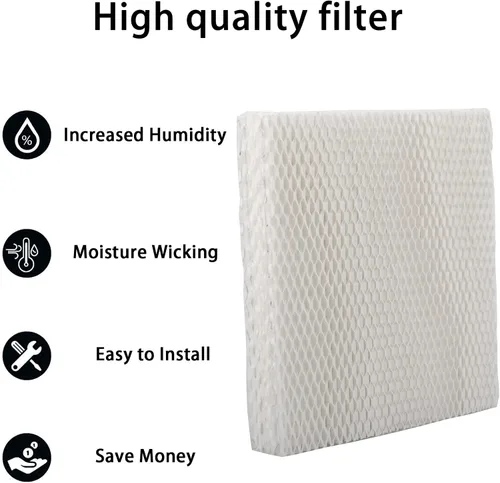 Miniatura 4 de HIFROM 1 paquete de filtros de mecha de humidificador de repuesto para filtro de panel de agua P110-1045 compatible con portador HUMCCSBP2212