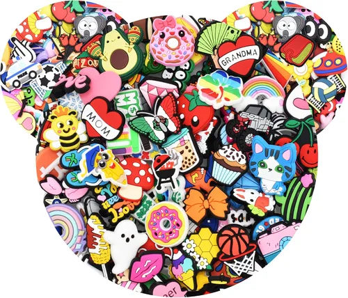 Lote de dijes para zapatos decoración aleatoria de diferentes hebillas encantadoras formas frescas accesorios de zapatos para sandalias y pulseras