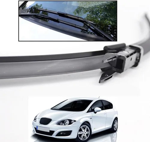 Miniatura 3 de Limpiaparabrisas delantero y trasero compatible con Seat Leon Typ 1P Hatchback 2009-2012 parabrisas ventana 26 + 26 + 11 pulgadas