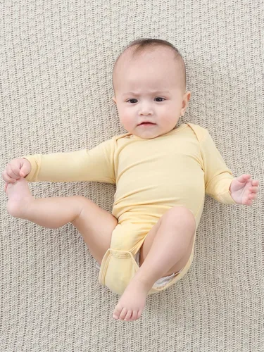 Miniatura 5 de Body para bebé con puños de manopla, rayón hecho de bambú, pijama de manga larga para niños y niñas