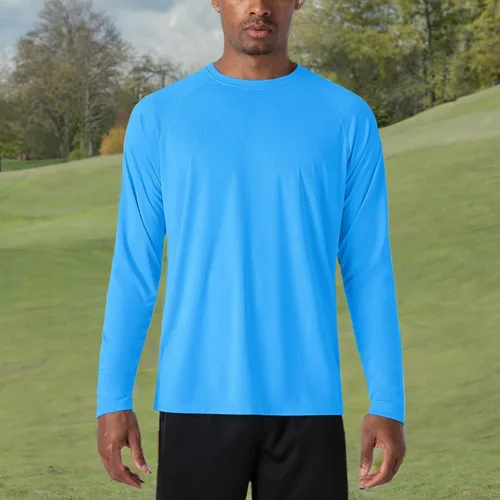 Miniatura 135 de MAGCOMSEN Camisas de manga larga para hombre, protección solar UPF 50+, camisetas atléticas para senderismo, correr, entrenamiento, protección