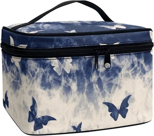 Miniatura 27 de Flashideas Bolsa de maquillaje para cosméticos Almacenamiento vertical Bolsa de maquillaje de viaje de gran capacidad, Caballo Azteca 1
