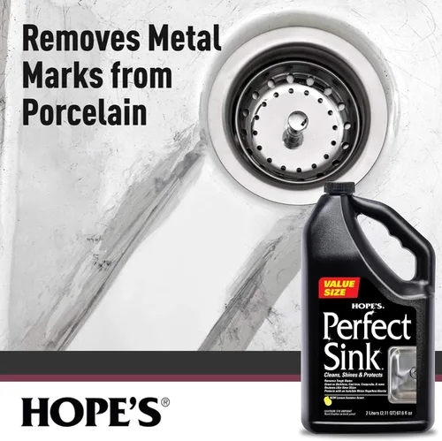 Miniatura 3 de HOPE'S Limpiador y Pulidor Perfecto para Fregaderos, Restaurador, Repelente al Agua, Elimina Manchas, Ideal para Acero Inoxidable Cepillado, Hierro