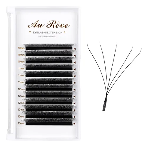 Miniatura 41 de Extensiones de pestañas YY, extensiones de pestañas Y, rizo D, 0.003 in, 0.472 in, bandeja mixta en forma de Y, volumen 4D, pestañas postizas de uso