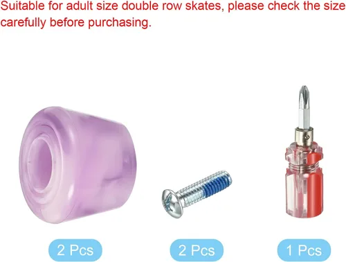 Miniatura 3 de PATIKIL Topes de punta para patines con destornillador, 1 par de tapones de freno de goma 82A para repuesto de accesorios de patinaje, mezcla