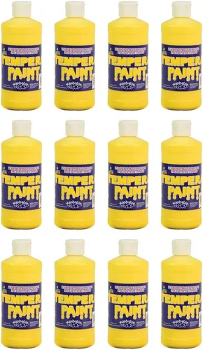 Miniatura 11 de Constructive Playthings Juego de 9 pintas de témpera de 9 colores para niños, juego de 9 pintas brillantes lavables para aulas y manualidades, Multi