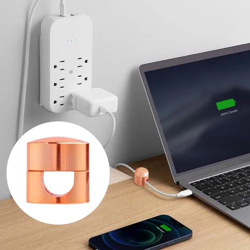 Miniatura 7 de SmallCat 3 juegos de soportes de cargador para cables, soportes de anclaje de cables ajustables, clips de cable de metal adhesivos, organizadores