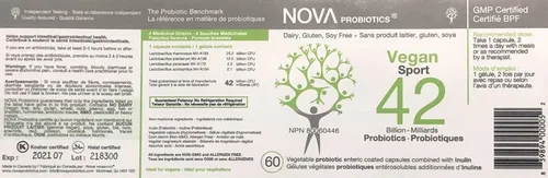 Miniatura 2 de Vegan Sport - 42 mil millones de probióticos por cápsula - No requiere refrigeración