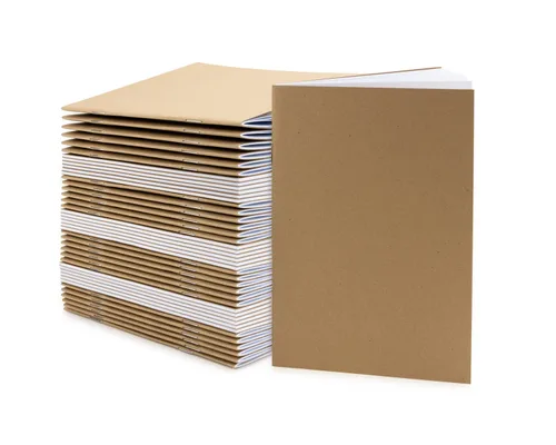 Hygloss Libros de papel kraft en blanco, cuadernos sin forro para diario, bocetos, escritura, 24 páginas blancas (12 hojas), 8.5 x 11 pulgadas, 24
