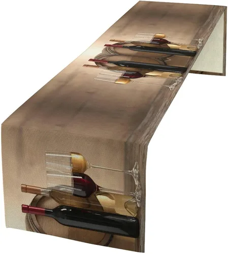 Miniatura 41 de Camino de mesa de lino de algodón, cuchillo de cocina occidental, tenedor, colección de mesa rectangular, desierto salvaje oeste americano