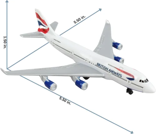 Miniatura 3 de Avión de Juguete Daron Jet2 Individual – Modelo de Avión de Metal Fundido con Piezas de Plástico Licenciado Oficialmente, Ruedas Giratorias, Librea