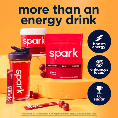 Miniatura 3 de AdvoCare Spark Cherry Energy Drink 14 bolsas de una sola porción (3.5 onzas)