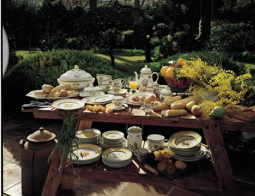Miniatura 4 de Villeroy & Boch French Garden - Plato llano naranja, 10.25 pulgadas, blancomulticolor
