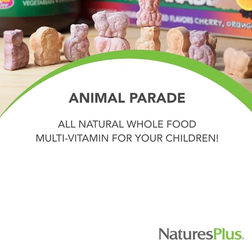 Miniatura 3 de Natures Plus - 90 Masticables Animal Parade MagKidz – Libre de azúcar, 1, 90