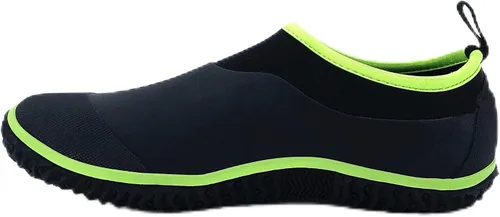 Miniatura 12 de SYLPHID Zapatos de jardín para hombre, zapatos de lluvia impermeables de neopreno para campamento, cuidado del césped, jardinería y trabajo