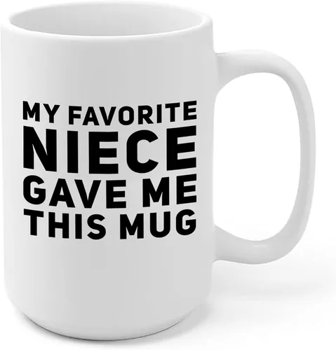 Panvola Mi Sobrina Favorita Me Dio Esta Taza, Taza Divertida para Tíos y Tías, Regalos de Sobrina Sobrino, Día de las Madres, Día del Padre, Blanco
