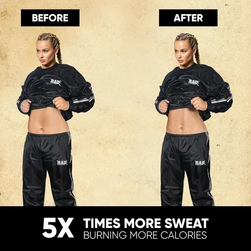 Miniatura 4 de RAD Sauna Sweat Suit for Men & Women (Medium To 6XL) for Weight Loss & Fat Burn Sweating Suit Red,White,Gold,Pink,Blue Blanco