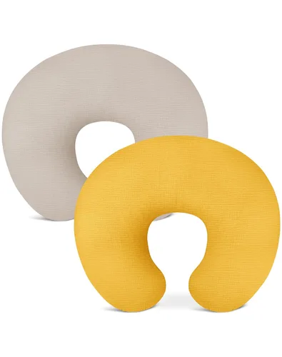 Miniatura 10 de Fundas de almohada de lactancia, funda de muselina para almohadas de lactancia, cómodas para bebés niñas y niños (rosa polvoriento)