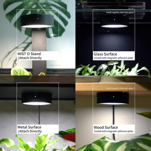 Miniatura 6 de ONF Mist O Shelf - Luz magnética LED colorida para promover el crecimiento de plantas de interior, puerto tipo C adaptable para decoración