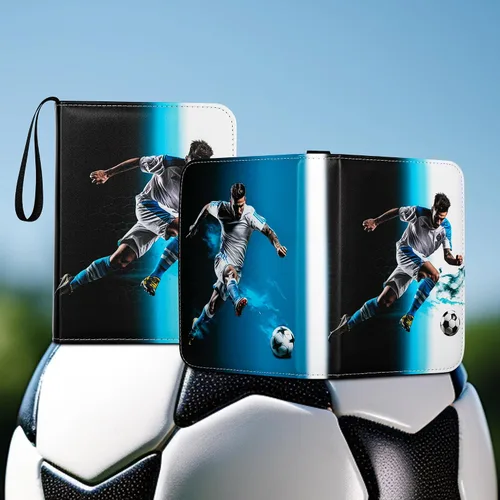 Miniatura 3 de RONMONG Carpeta de Tarjetas de Fútbol, Álbum de Tarjetas de Intercambio Deportivas 2024-2025 con Fundas y Soporte, Hojas de Portatarjetas de Fútbol