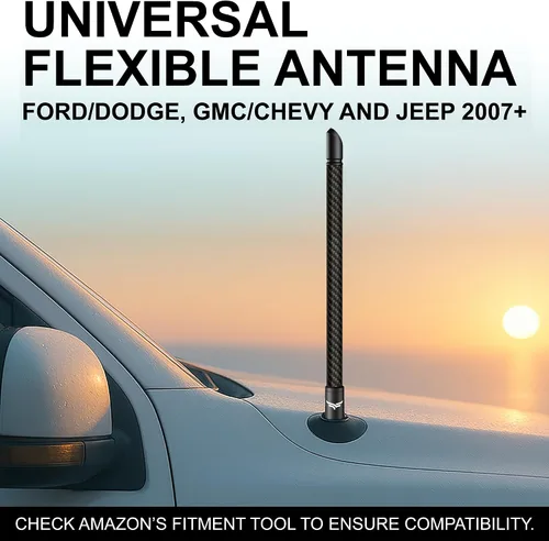 Miniatura 7 de EcoAuto Antena de goma flexible de 12 pulgadas, compatible con Ford F150 F250 F350, Chevy Silverado, GMC Sierra 1500 2500 3500, Dodge RAM, Jeep