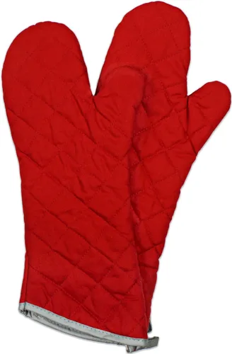 Nouvelle Legende Guantes acolchados ignífugos para horno, protección resistente al calor y quemaduras de 17 pulgadas para cocina, barbacoa, Rojo