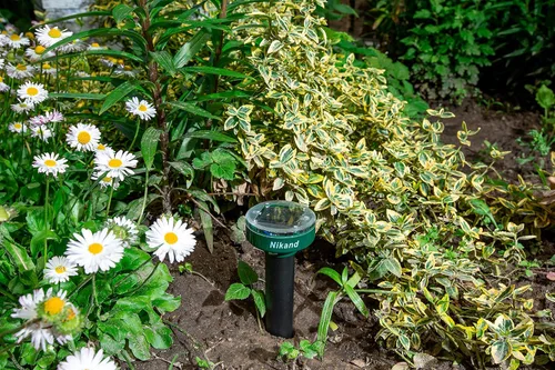 Miniatura 8 de Repelente de gotas ultrasónico alimentado por energía solar - Estacas repelentes de topos al aire libre seguras para mascotas - Repelente