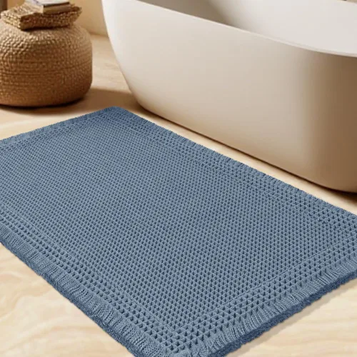 Miniatura 60 de Tapete de baño con diseño de gofre, moderno, bohemio, absorbente, antideslizante, ultrasuave, lavable a máquina, con letra de baño, dormitorio