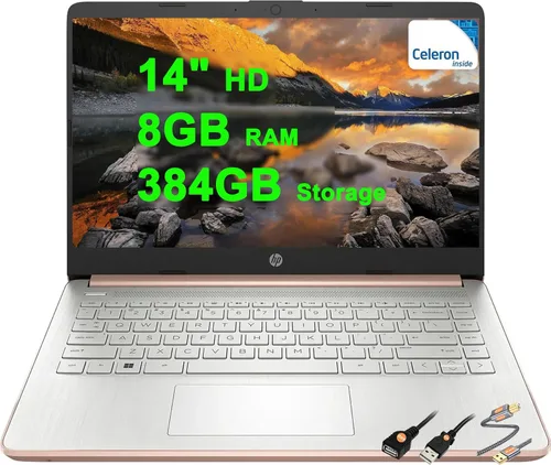 Miniatura 19 de HP 14 portátiles portátiles livianos para negocios y estudiantes, 14 pulgadas, HD, antirreflejo, Intel de 4 núcleos, N150, 8 GB de RAM, 192 GB