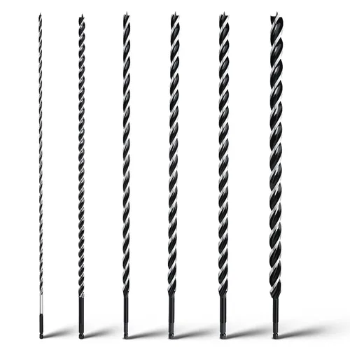 Miniatura 10 de 6 brocas de taladro de 18 pulgadas de largo, vástago hexagonal de cambio rápido para madera blanda y dura, plástico, paneles de yeso