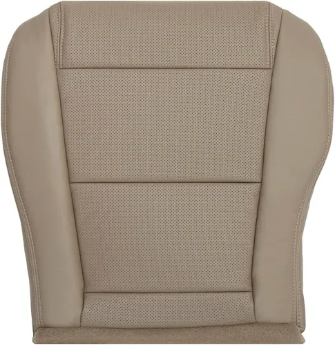 Richmond Auto Upholstery - Funda de asiento de cuero perforado de repuesto para parte inferior del lado del conductor, color bronceado perforado