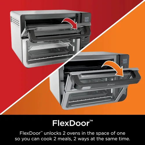 Miniatura 2 de Ninja Horno doble DCT400 10 en 1 con FlexDoor, FlavorSeal y acabado inteligente, convección superior rápida y parte inferior de freír al aire