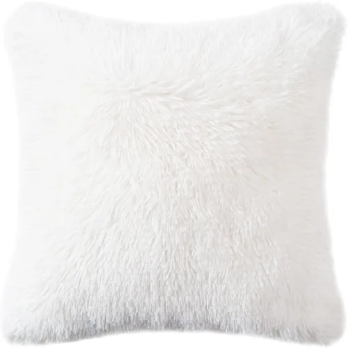 Miniatura 12 de DECOBIRD Funda de almohada de 18 x 18 pulgadas, extra suave, lumbar, peluda, de piel sintética, decoración del hogar, funda de cojín de doble cara