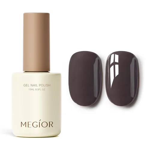 Miniatura 104 de MEGIOR Esmalte de uñas de gel blanco de 0.5 fl oz, color blanco antiguo, secado con luz UV, esmalte de gel francés, arte de uñas, salón de manicura
