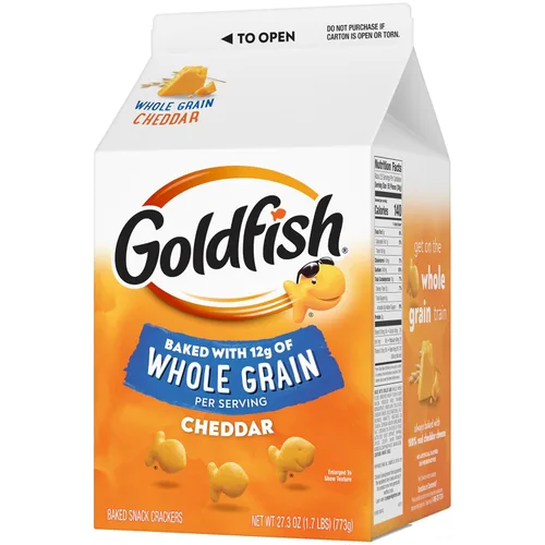 Miniatura 8 de Goldfish Galletas de queso cheddar, horneadas con grano entero, caja de 27.3 onzas