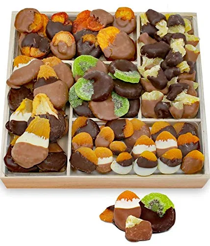 From You Flowers - Bandeja de frutas secas bañadas en chocolate belga para cumpleaños, aniversario, recuperarse, felicitaciones, gracias, todas las