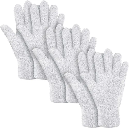 Miniatura 15 de Patelai 12 pares de guantes de microfibra para limpiar plantas de interior, persianas, muebles, casa (colores surtidos, medianos)