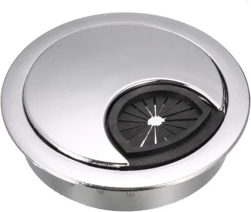 Miniatura 15 de uxcell Cubierta de agujero para cable, 2 pulgadas/1.969 in, aleación de zinc, para cable de escritorio, ojales, cubierta de agujero para oficina