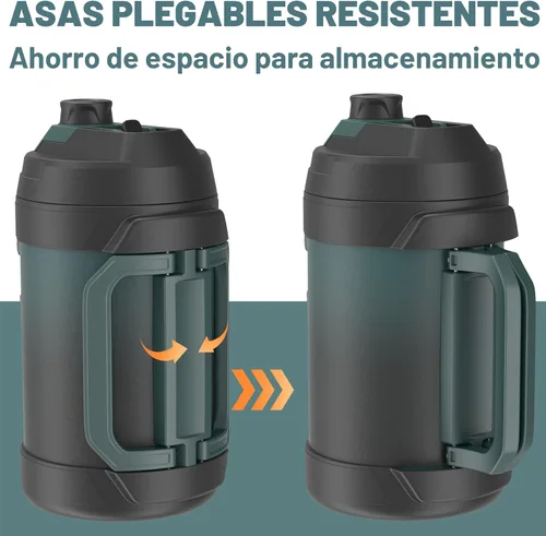 Miniatura 6 de Zukro Jarra de agua de 1 galón, botella de agua grande con aislamiento de triple pared de un galón con popote y boquilla, mantiene el frío 48 horas