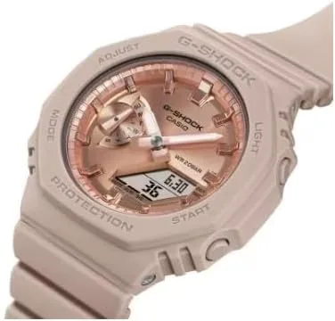 Miniatura 4 de G-Shock Casio Nuevo Mujeres Oro Rosa Serie 2100 GMAS2100MD-4A, Rosado, Casual