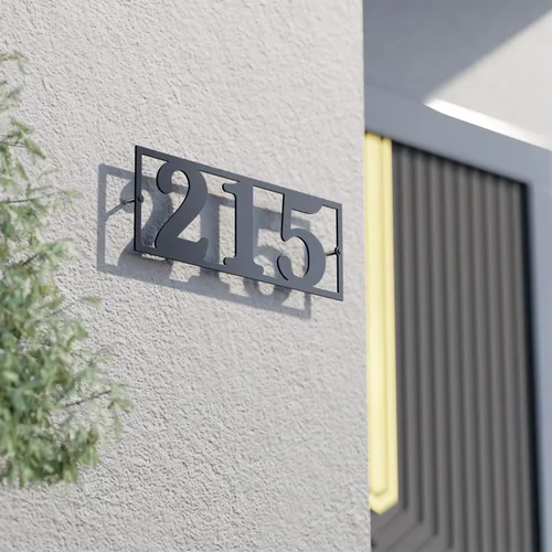 Miniatura 2 de Números de casa para exteriores, números de dirección de metal personalizados para casa, letrero de dirección personalizado vertical horizontal
