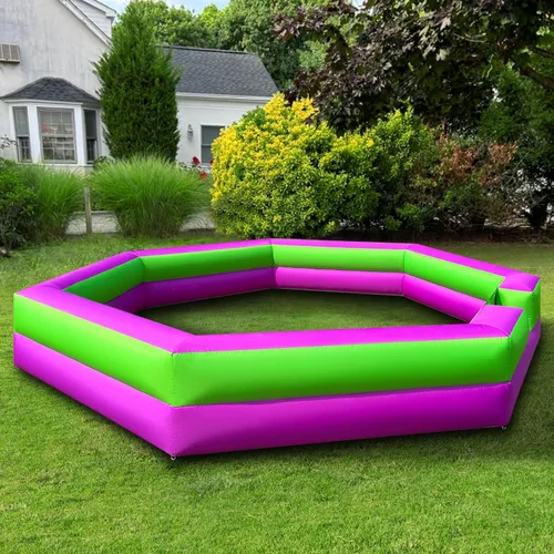 Miniatura 6 de Piscina inflable de pelotas Gaga de 15 pies con ventilador integrado, pelota inflable Gaga con bomba, pozo de bolas portátil para uso en interiores