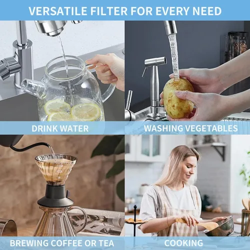 Miniatura 5 de Paquete de 4 cartuchos de filtros para grifos (FR-200, FF-100), repuesto para filtro de grifo Brita®, filtro de agua compatible con sistemas
