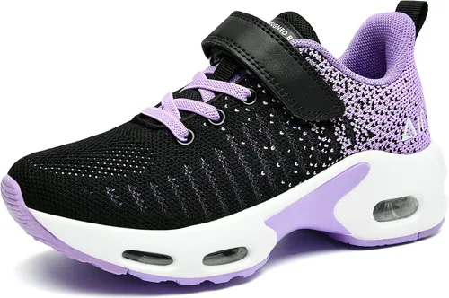 RomenSi Air Athletic - Tenis deportivos para correr para niños y niñas, ligeros, transpirables, tenis deportivos para niños