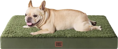 Miniatura 24 de EHEYCIGA Cama ortopédica de espuma para perros grandes, 35 pulgadas de largo x 23 pulgadas de ancho x 3.5 pulgadas de alto, gris claro
