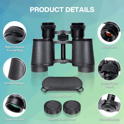 Miniatura 2 de Prismáticos de alta potencia de 10 x 25 para adultos, binoculares compactos impermeables con visión de poca luz para observación de aves, caza