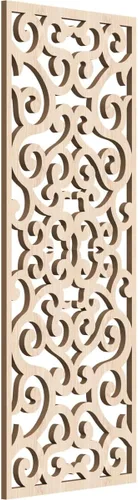 Miniatura 119 de Eveline - Paneles decorativos de pared de madera con calado, 13 3/8 pulgadas de ancho x 34 3/8 pulgadas de alto x 3/8 de alto, roble rojo rojo
