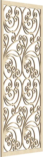 Miniatura 8 de 9 3/8"W x 24 3/8"H x 1/4"T Marilla Decorativos Paneles de Pared de Madera Calado, Abedul